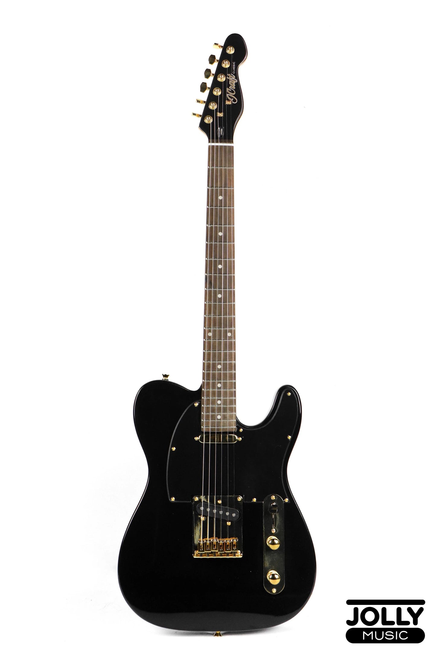 JCraft T-2 Ltd. T-Style Electric Guitar with Gigbag - Black