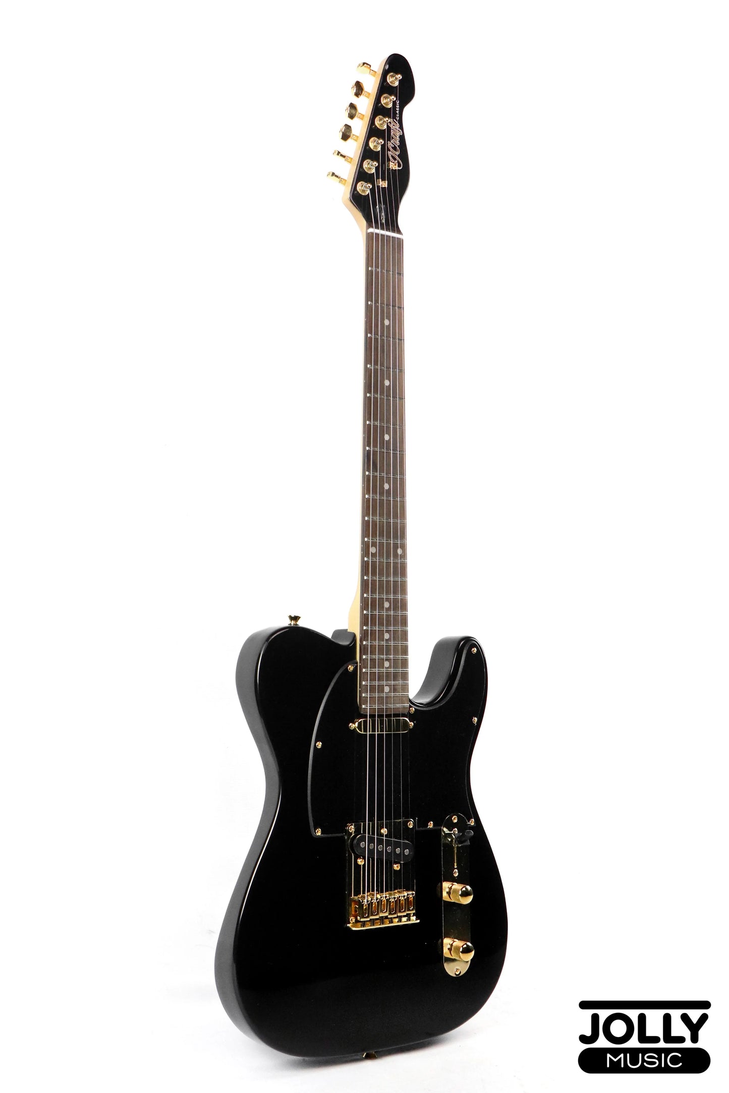 JCraft T-2 Ltd. T-Style Electric Guitar with Gigbag - Black