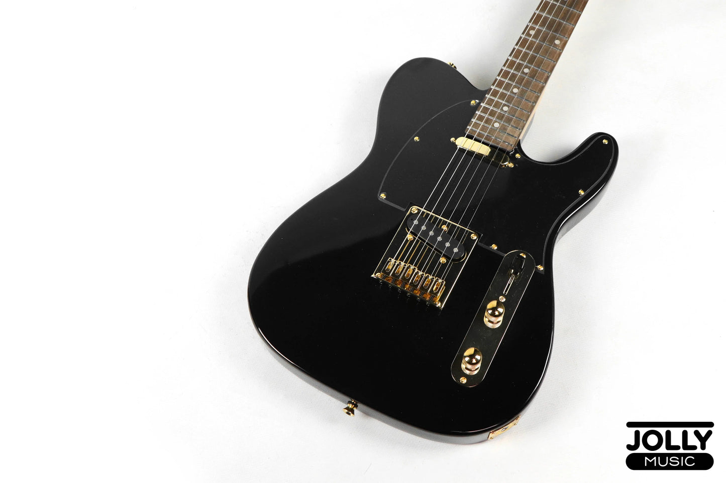 JCraft T-2 Ltd. T-Style Electric Guitar with Gigbag - Black