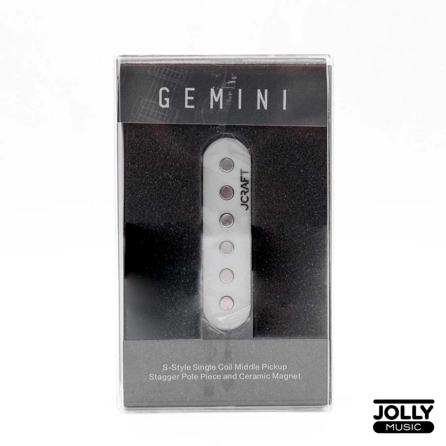 JCraft Gemini Single Coil Middle Pickup, Staggered, Ceramic
