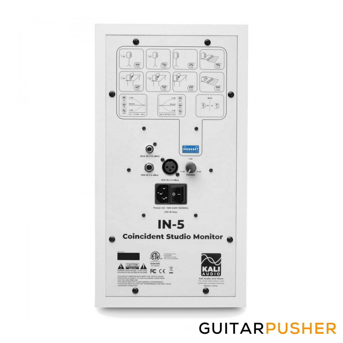 Kali Audio Lone Independent Series IN-5 5" Powered 3-Way Studio Monitor (White) 1 pc