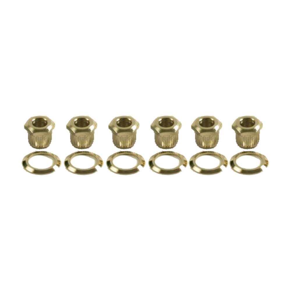 Kluson 1/4" Modern Bolt Bushing To Vintage Push-In Cosmetic Adapter Kit for Vintage Stamped Steel Tuning Machine Heads (Set of 6) - GuitarPusher