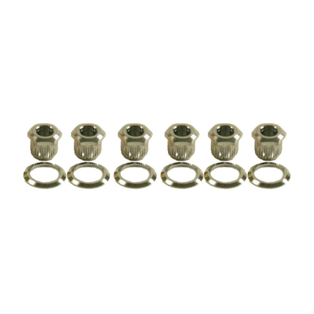 Kluson 1/4" Modern Bolt Bushing To Vintage Push-In Cosmetic Adapter Kit for Vintage Stamped Steel Tuning Machine Heads (Set of 6) - GuitarPusher