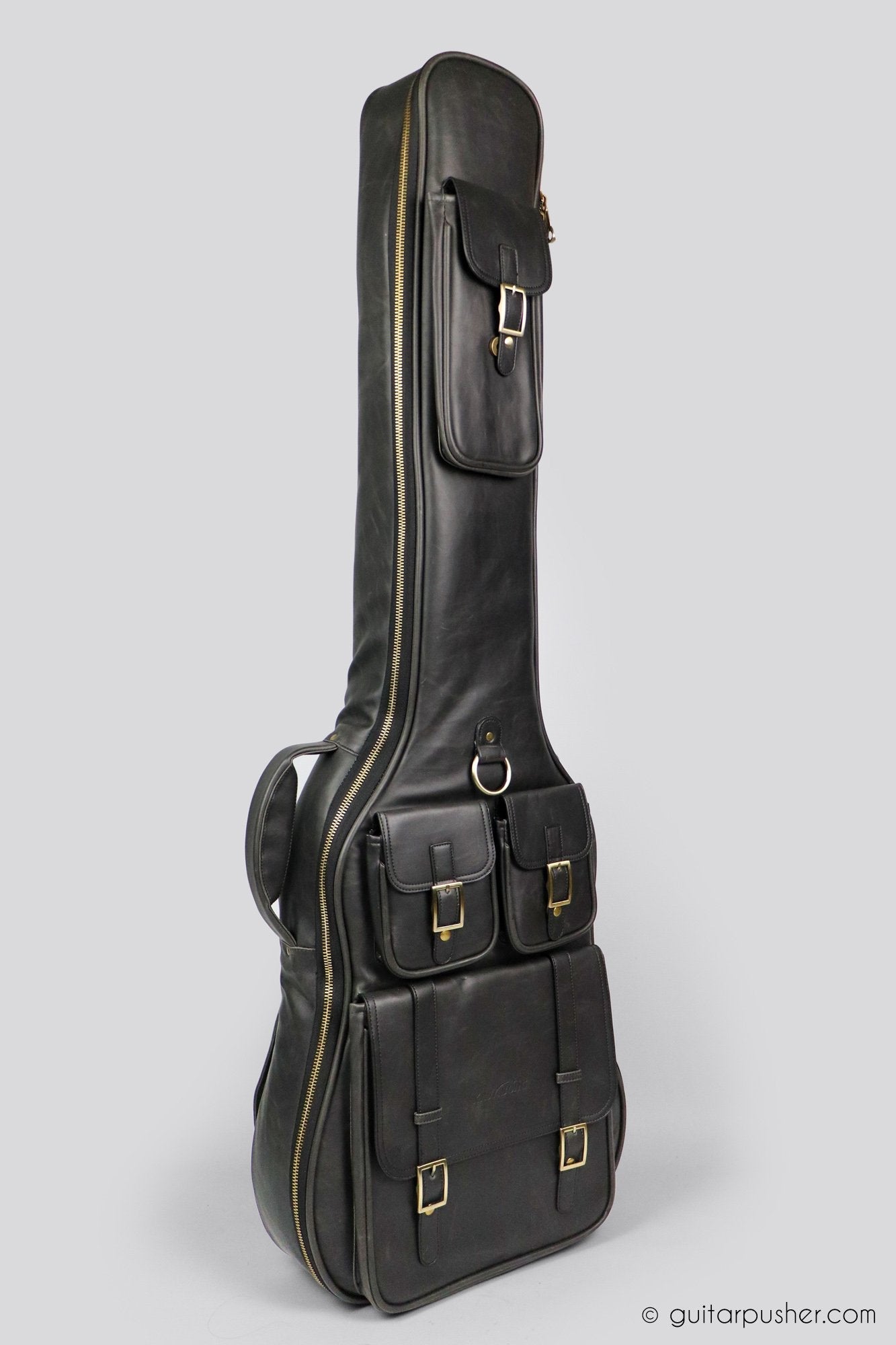 Kavaborg KTP-890B Premium Leather Bass Guitar Gig Bag - GuitarPusher