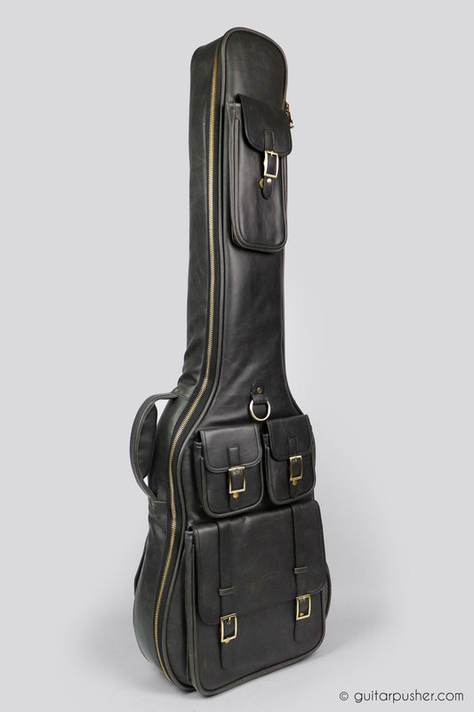 Kavaborg KTP-890B Premium Leather Bass Guitar Gig Bag - GuitarPusher