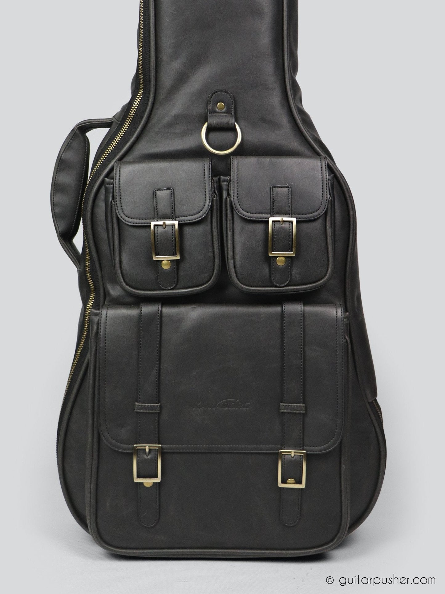 Kavaborg KTP-890B Premium Leather Bass Guitar Gig Bag - GuitarPusher