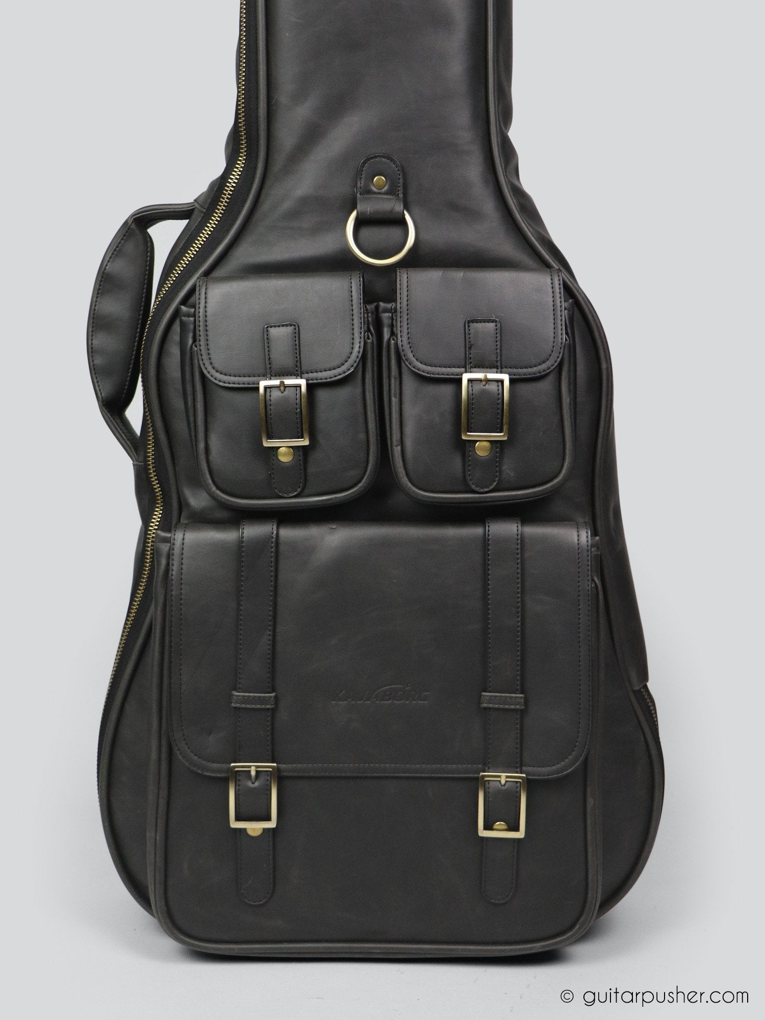 Kavaborg KTP-890B Premium Leather Bass Guitar Gig Bag - GuitarPusher