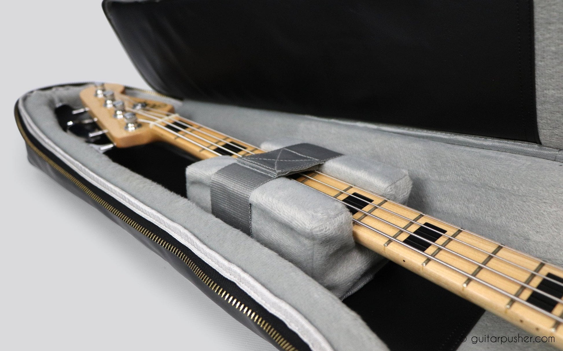Kavaborg KTP-890B Premium Leather Bass Guitar Gig Bag - GuitarPusher