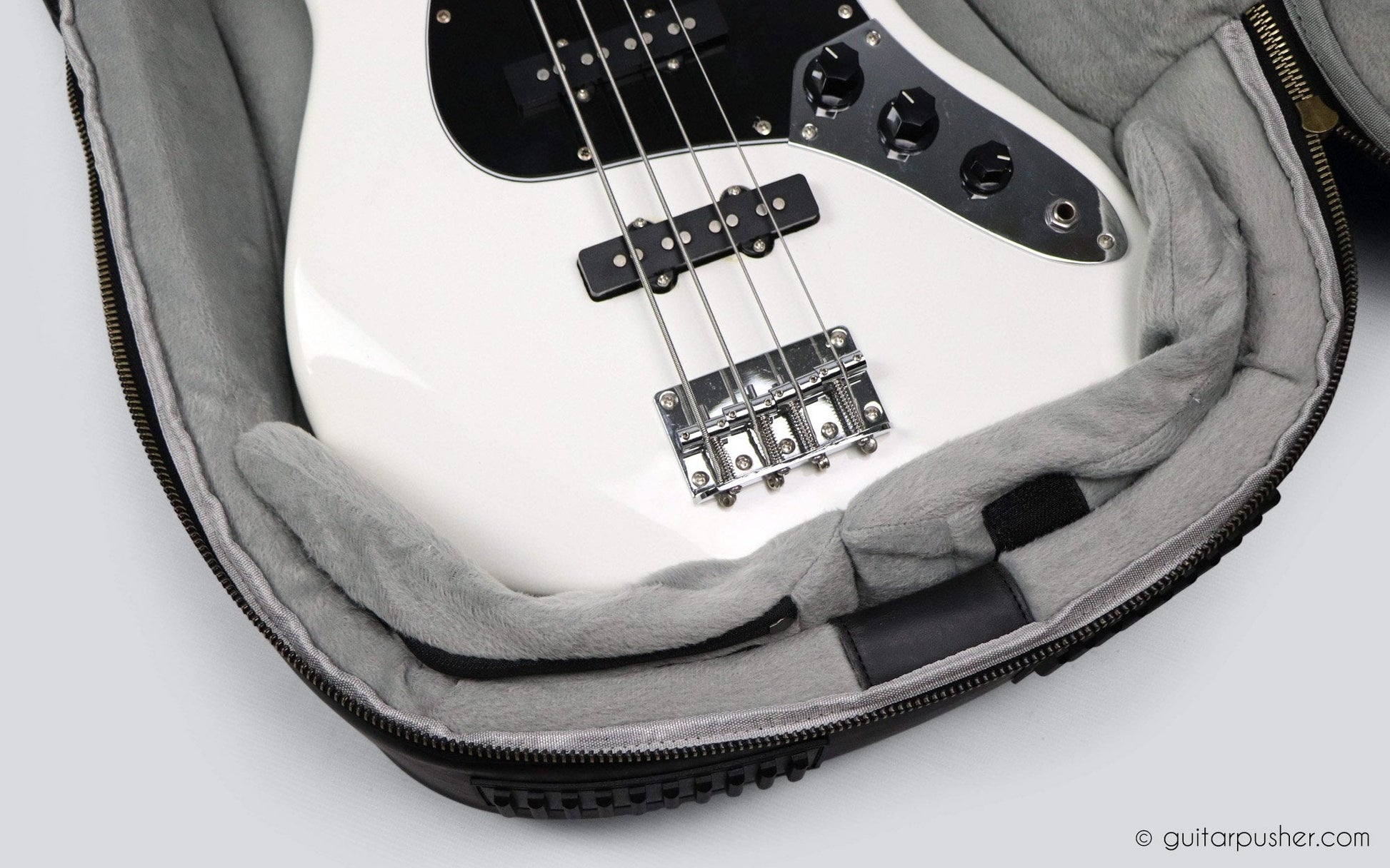 Kavaborg KTP-890B Premium Leather Bass Guitar Gig Bag - GuitarPusher