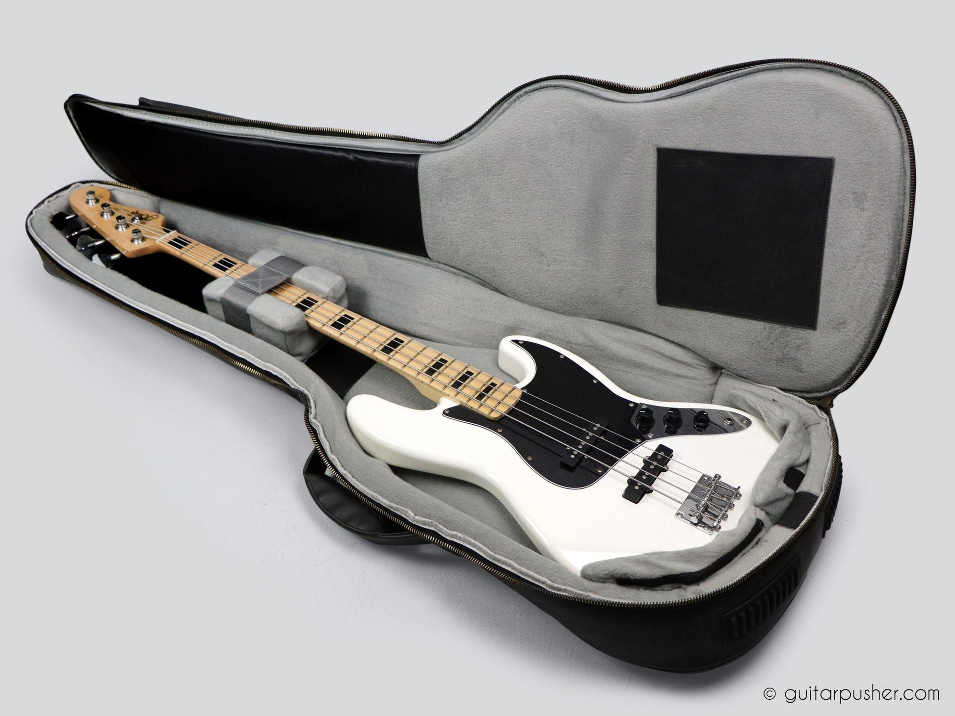 Kavaborg KTP-890B Premium Leather Bass Guitar Gig Bag - GuitarPusher