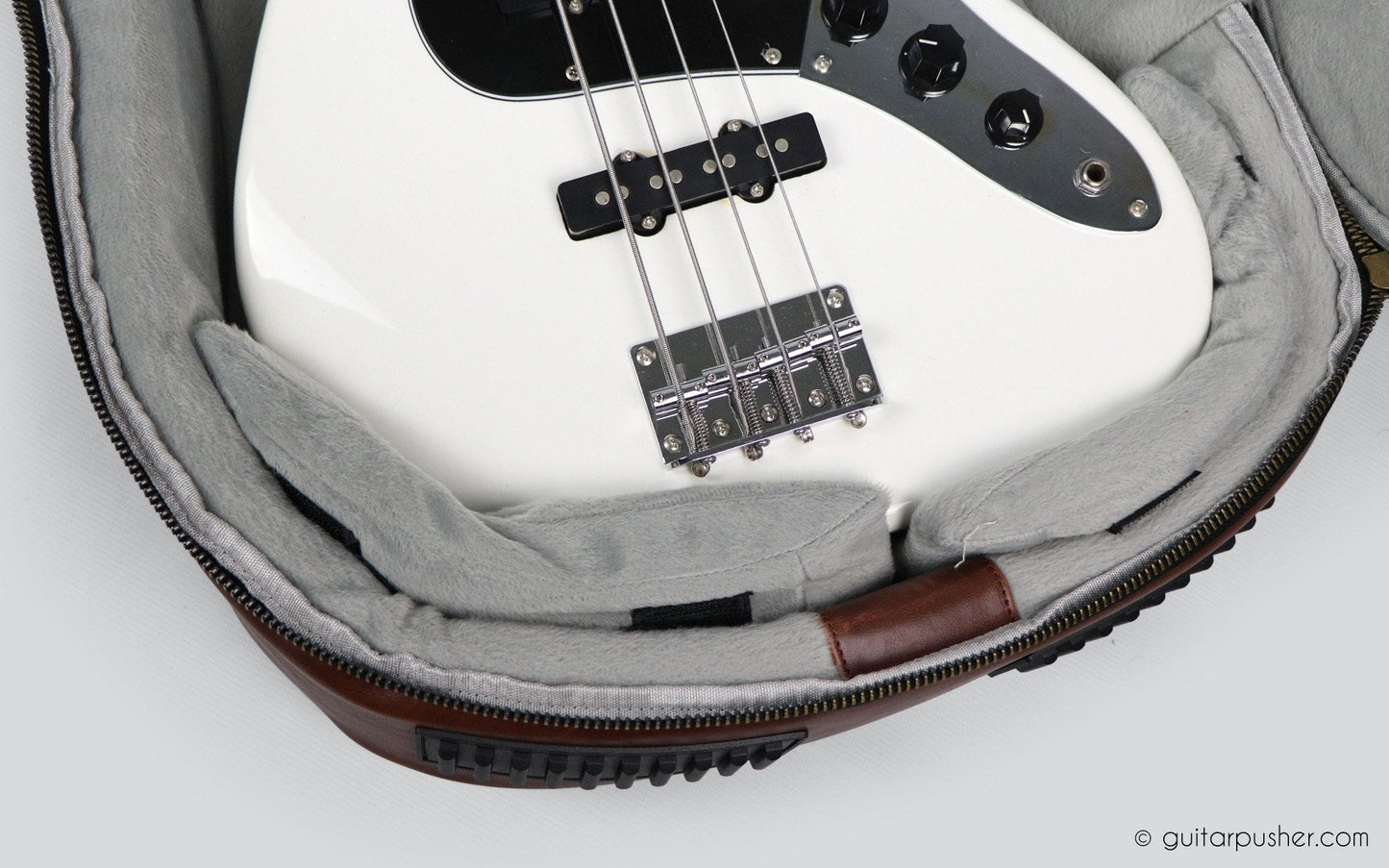 Kavaborg KTP-890B Premium Leather Bass Guitar Gig Bag - GuitarPusher