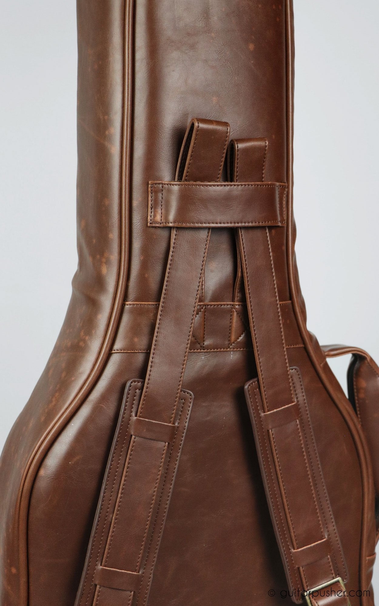 Kavaborg KTP-890B Premium Leather Bass Guitar Gig Bag - GuitarPusher