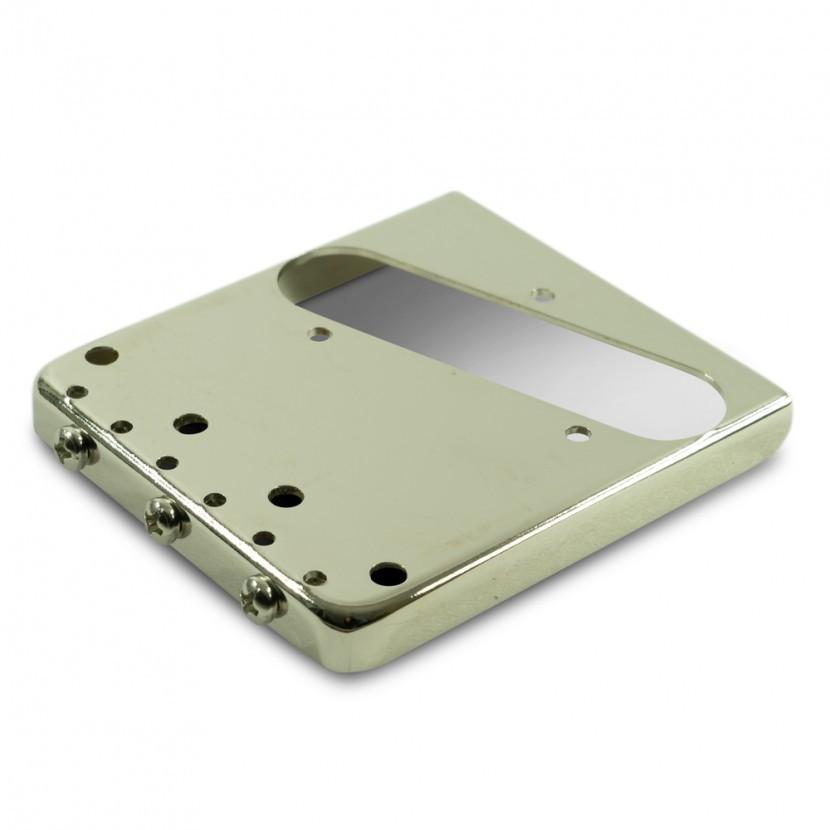 Kluson Vintage Replacement Bridge for Fender Tele - Steel w/ Brass Intonated Saddles - GuitarPusher