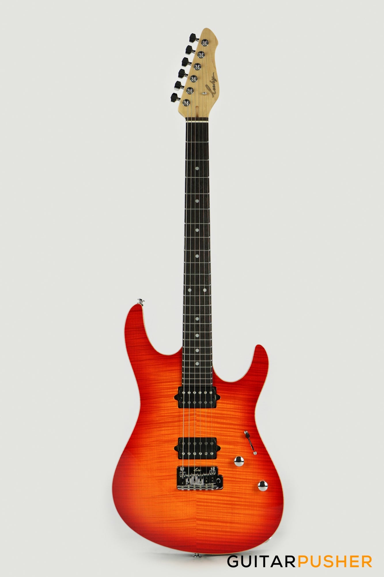 Leeky L-Series L25 HH S Style (Flamed Maple Top/Rosewood Fingerboard) - Fireburst