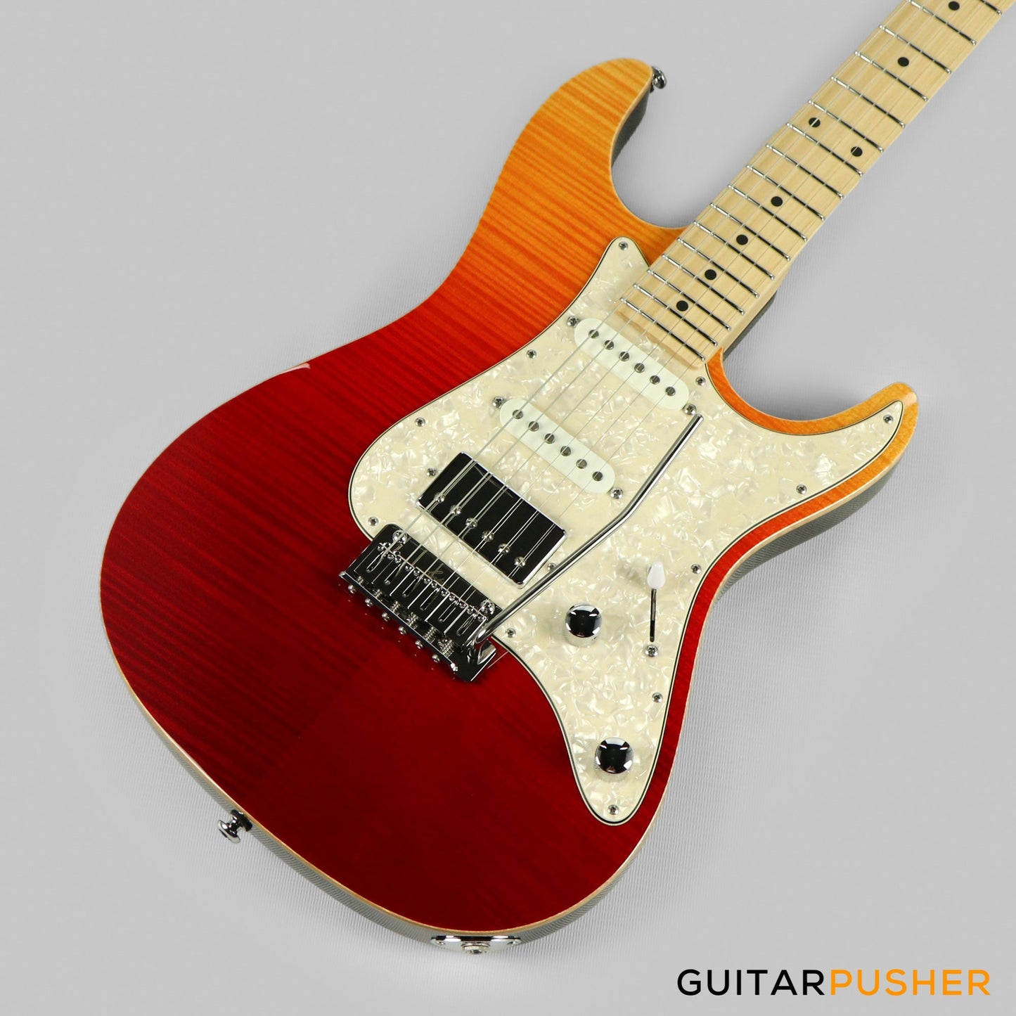 Leeky S-Series S25 Stratocaster (Flamed Maple Top/Maple Fingerboard) - Desert Gradient