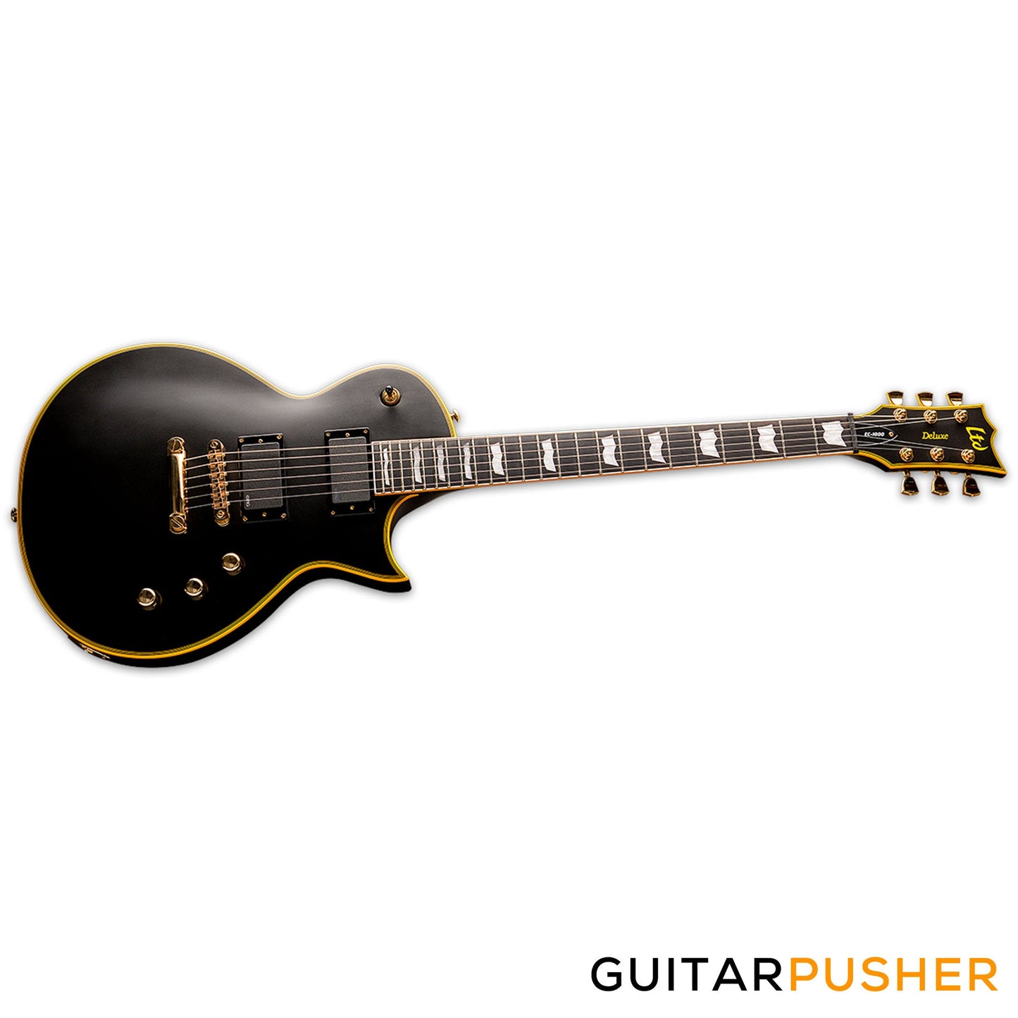 LTD EC-1000 Singlecut Electric Guitar w/ EMG 60/81 Humbucker Pickups - Vintage Black