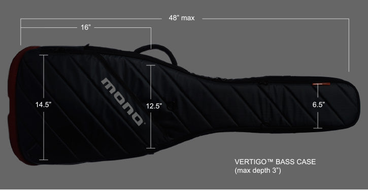 Mono Vertigo Hybrid Case for BASS Guitar - Jet Black
