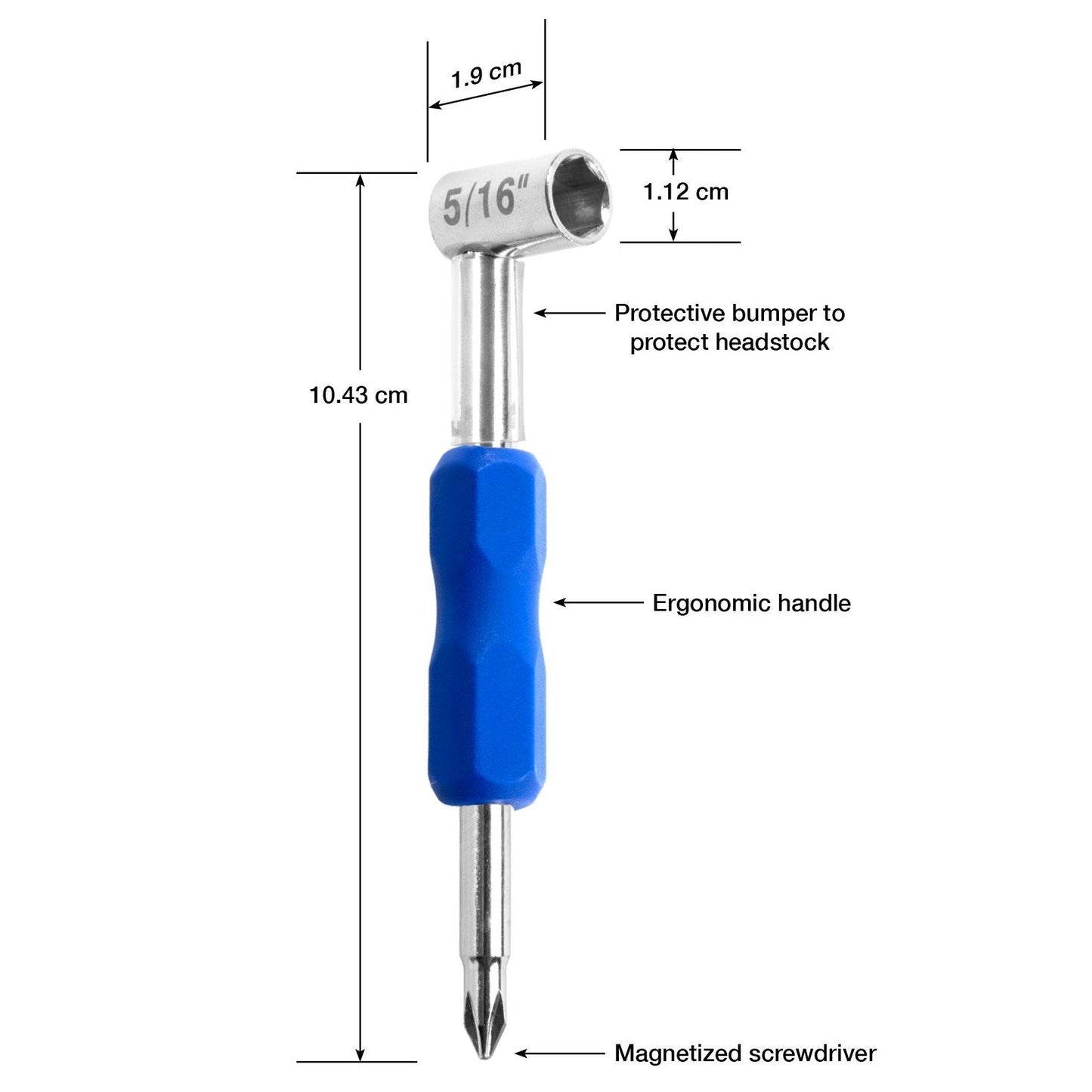 Music Nomad Premium Truss Rod Wrench 5/16 inch for Gibson PRS Grestch MN232 - GuitarPusher