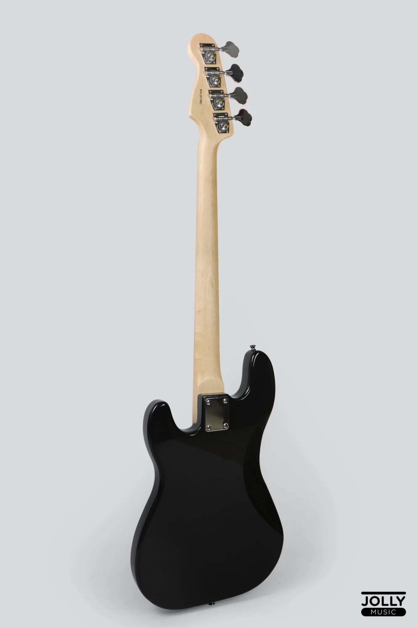 JCraft PB-1 4-String Electric Bass Guitar with Gigbag - Double Black