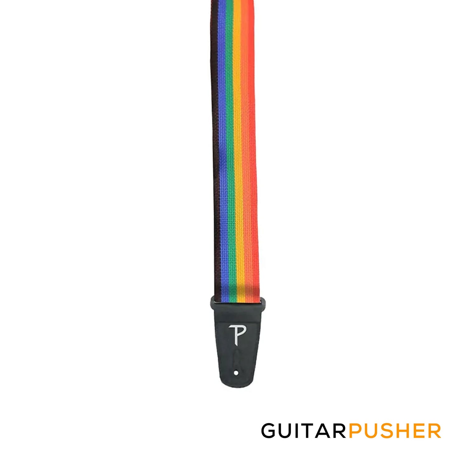 Perri's Leather Extra Long Poly Pro 2" Guitar Strap w/ Black Fabric Ends