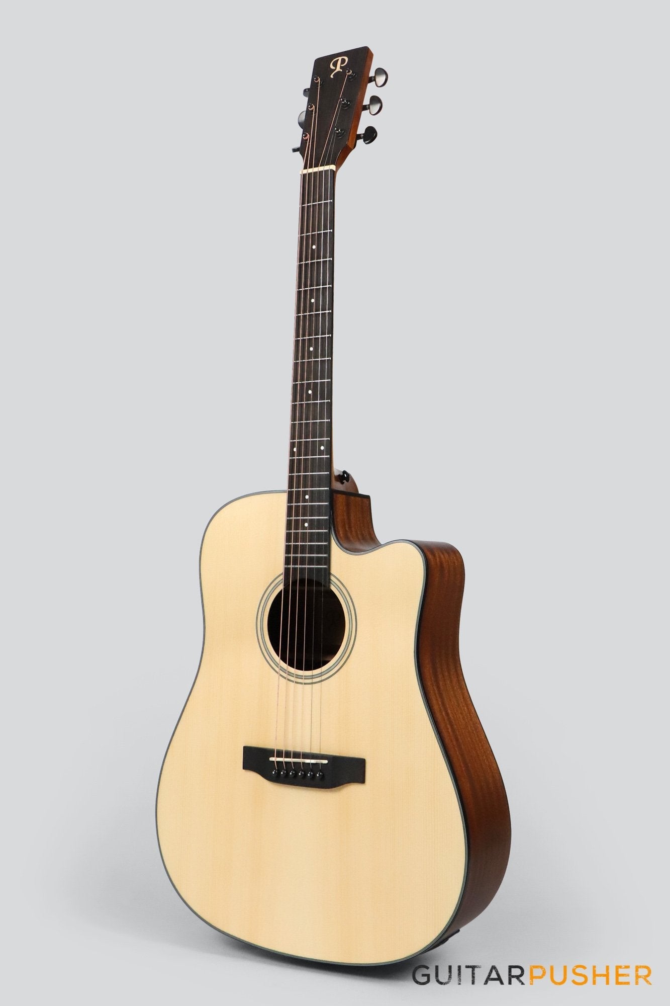 Phoebus PG-30ce V3 Dreadnought (3rd Gen.) Acoustic-Electric Guitar w/ Gig Bag - GuitarPusher