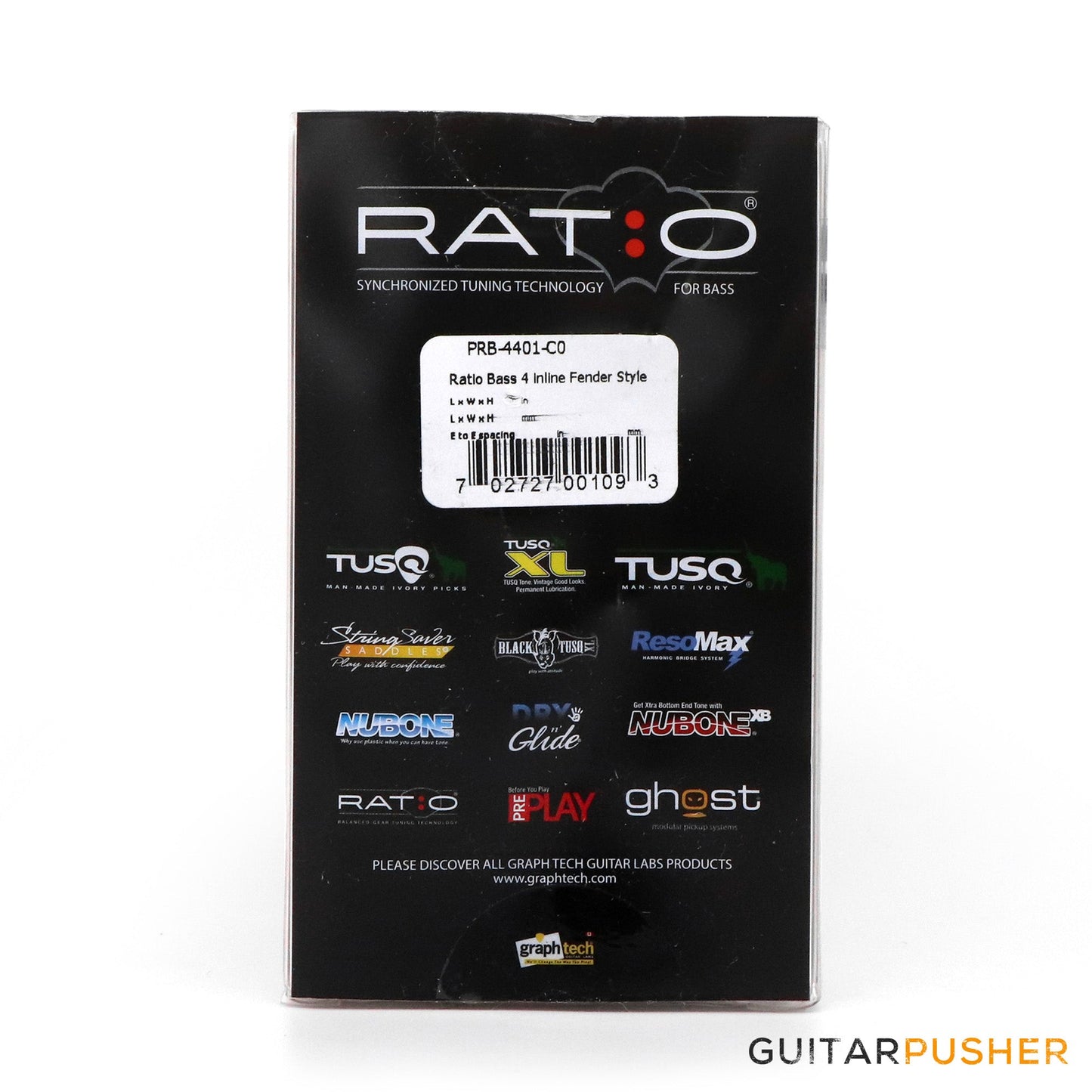 Graphtech Ratio 4-String 4-in-Line Open Back Classic Clover Leaf Bass Machine Heads PRB-4401-C0