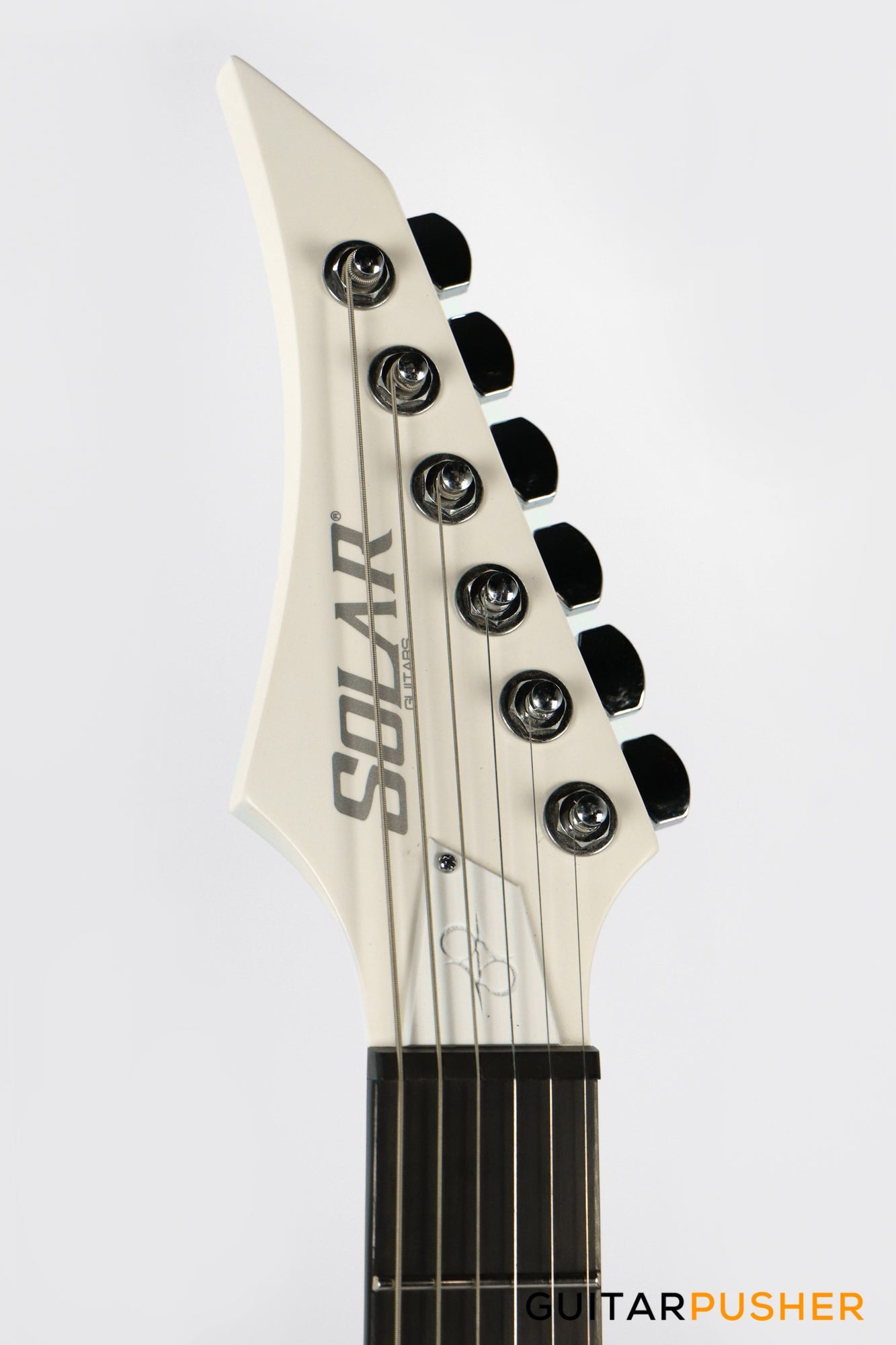 Solar Guitars A1.6Vinter Pearl White Matte Electric Guitar w/ Fishman Fluence Modern Pickups & Evertune Bridge