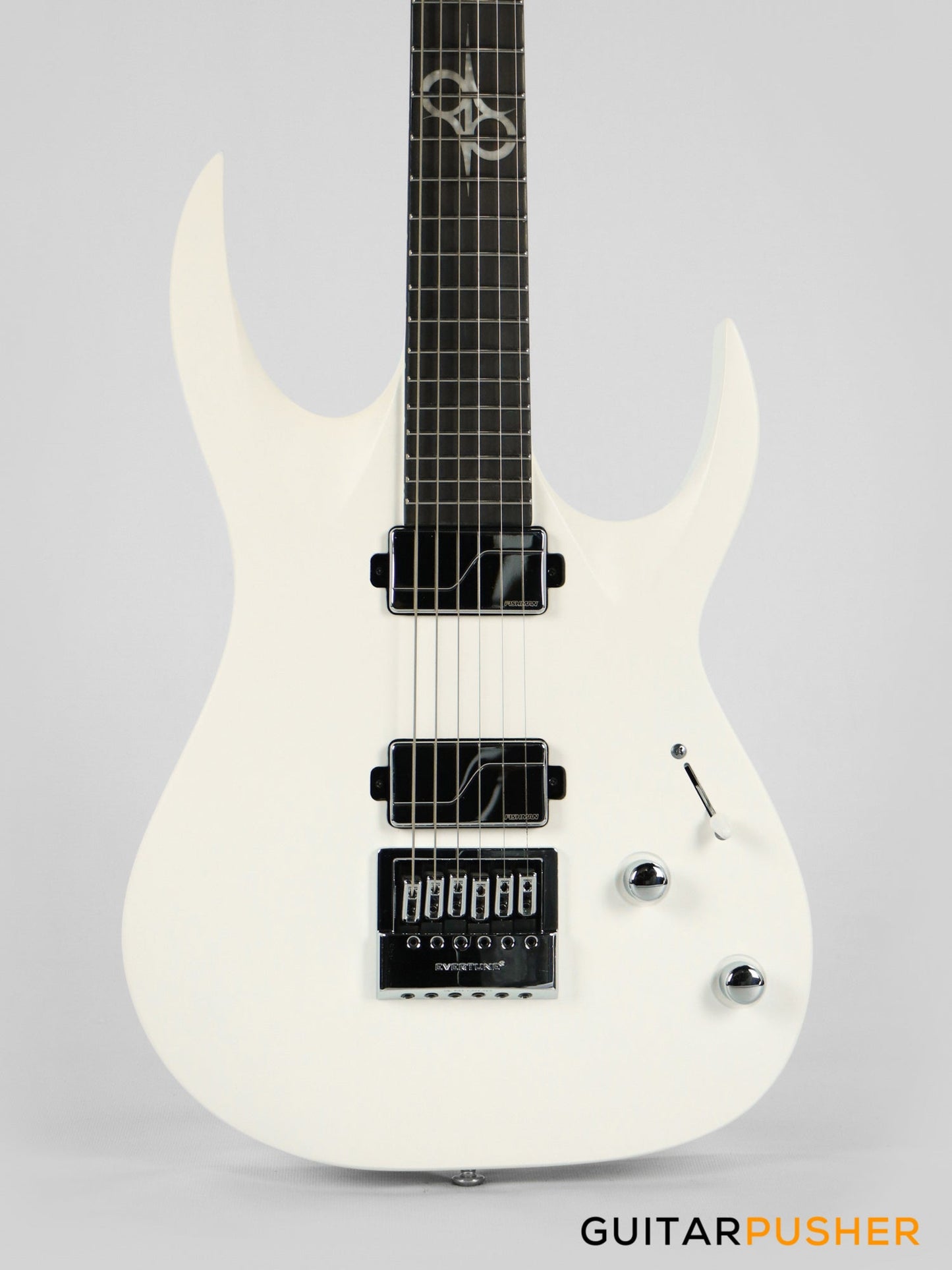 Solar Guitars A1.6Vinter Pearl White Matte Electric Guitar w/ Fishman Fluence Modern Pickups & Evertune Bridge