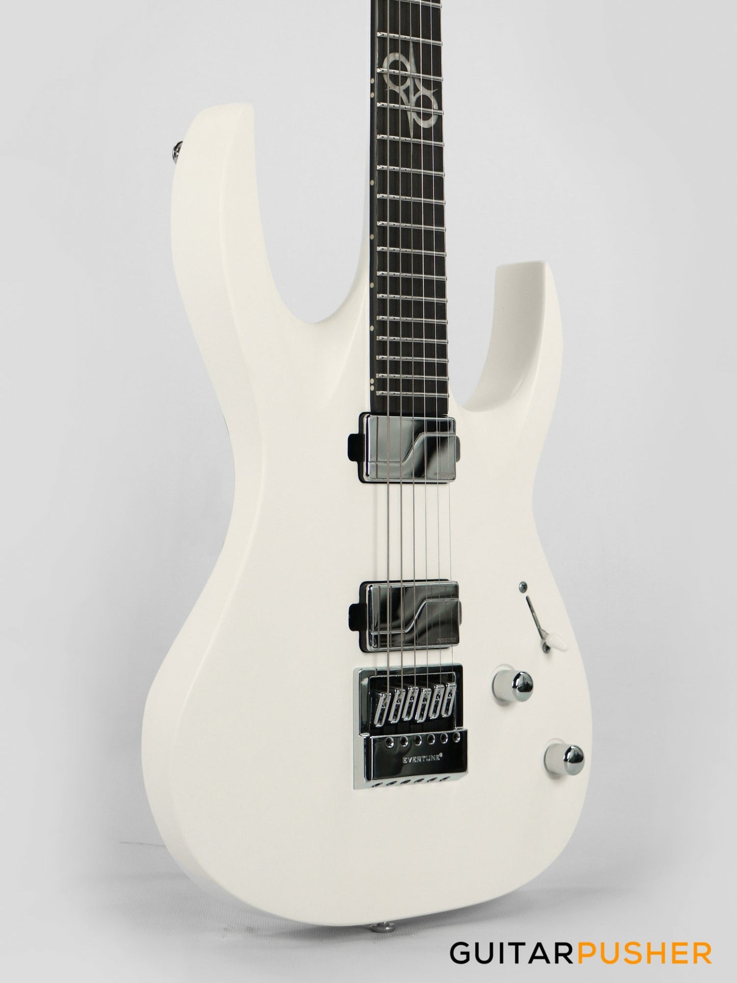 Solar Guitars A1.6Vinter Pearl White Matte Electric Guitar w/ Fishman Fluence Modern Pickups & Evertune Bridge