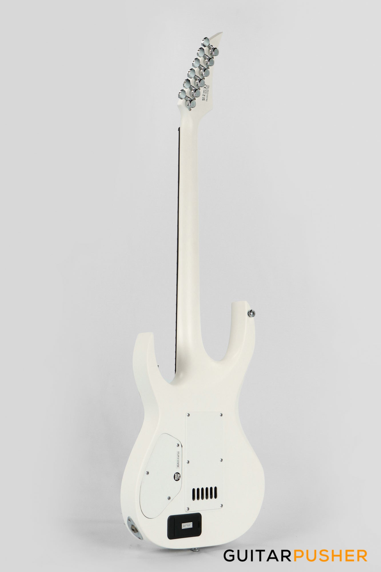 Solar Guitars A1.6Vinter Pearl White Matte Electric Guitar w/ Fishman Fluence Modern Pickups & Evertune Bridge