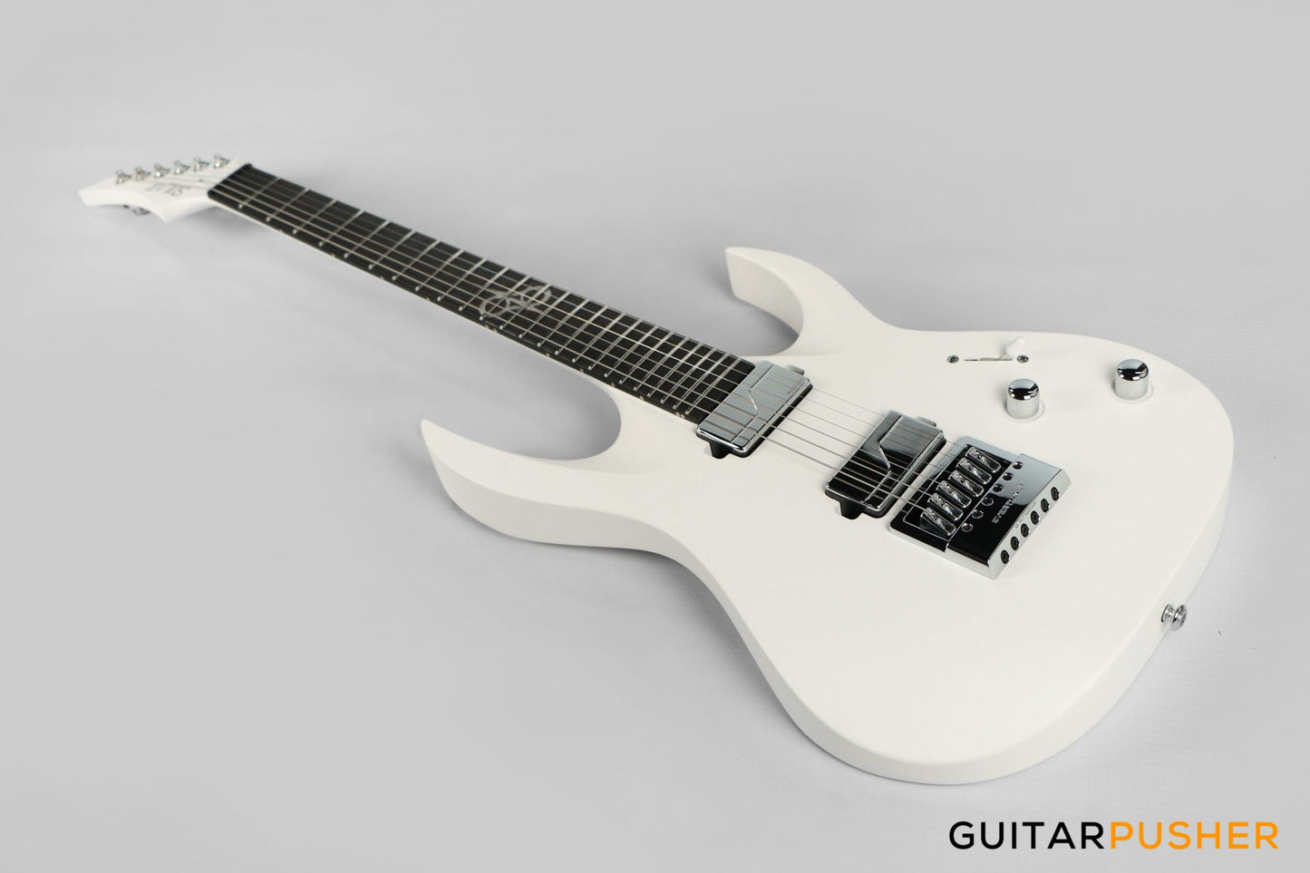 Solar Guitars A1.6Vinter Pearl White Matte Electric Guitar w/ Fishman Fluence Modern Pickups & Evertune Bridge