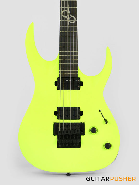 Solar Guitars A2.6FR LN Lemon Neon Matte Electric Guitar w/ Floyd Rose