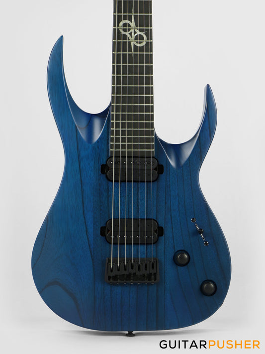 Solar Guitars A2.7TBL SK Trans Blue Matte 7-String Electric Guitar
