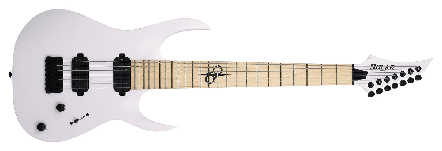 Solar Guitars A2.7W White Matte 7-String Electric Guitar
