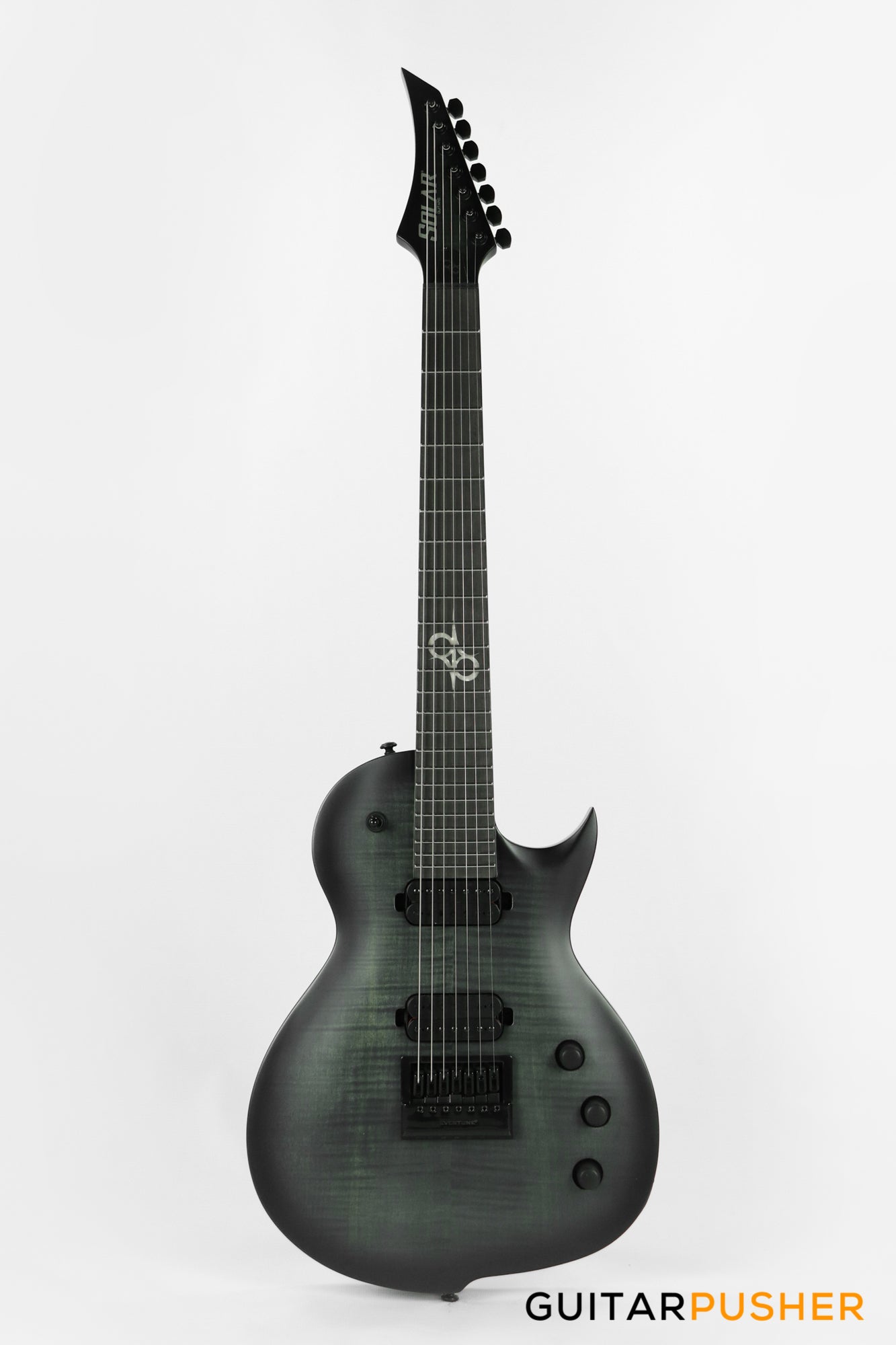 Solar Guitars GC1.7FBB Flame Black Burst Matte Singlecut 7-String Electric Guitar