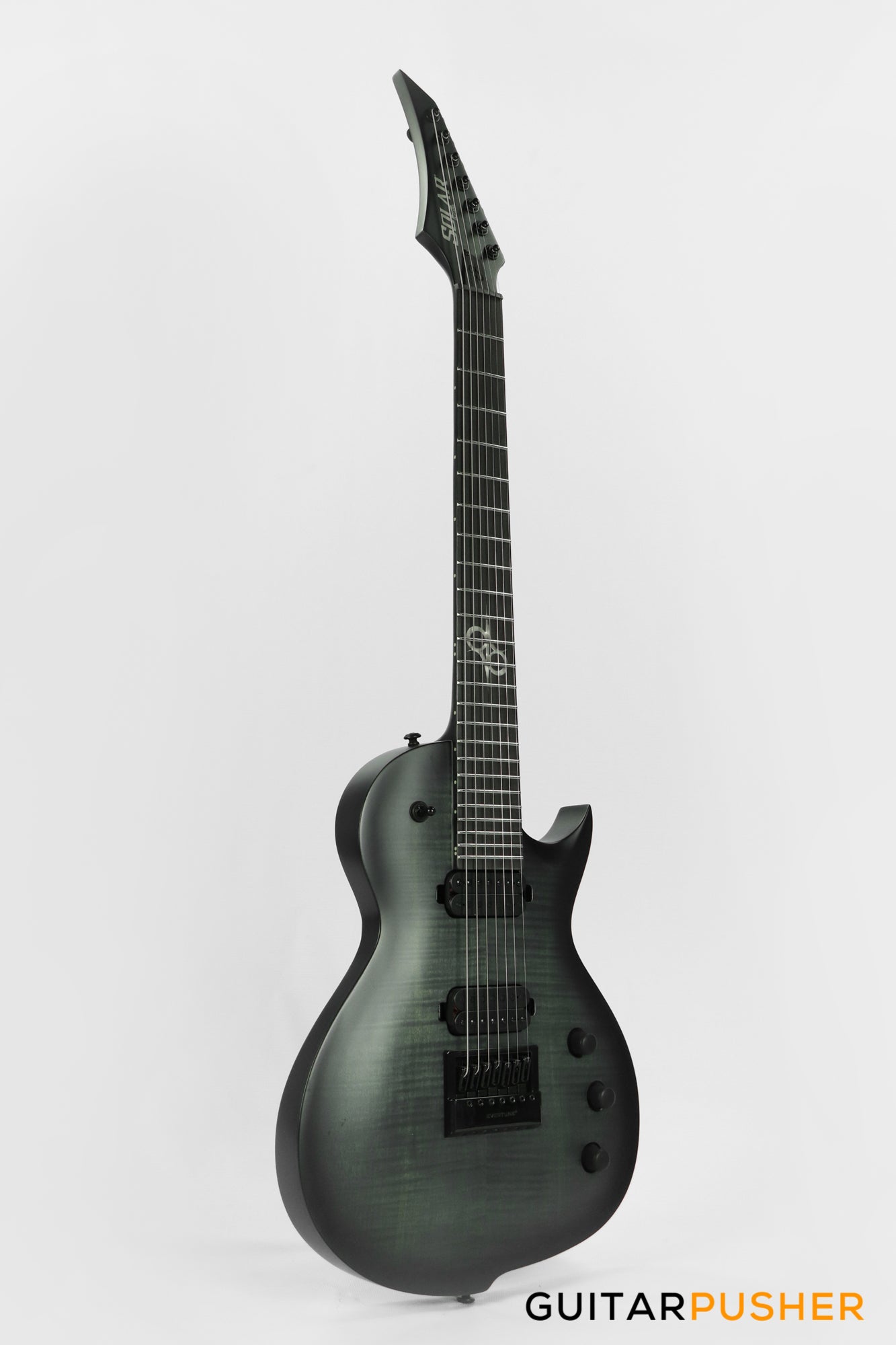 Solar Guitars GC1.7FBB Flame Black Burst Matte Singlecut 7-String Electric Guitar