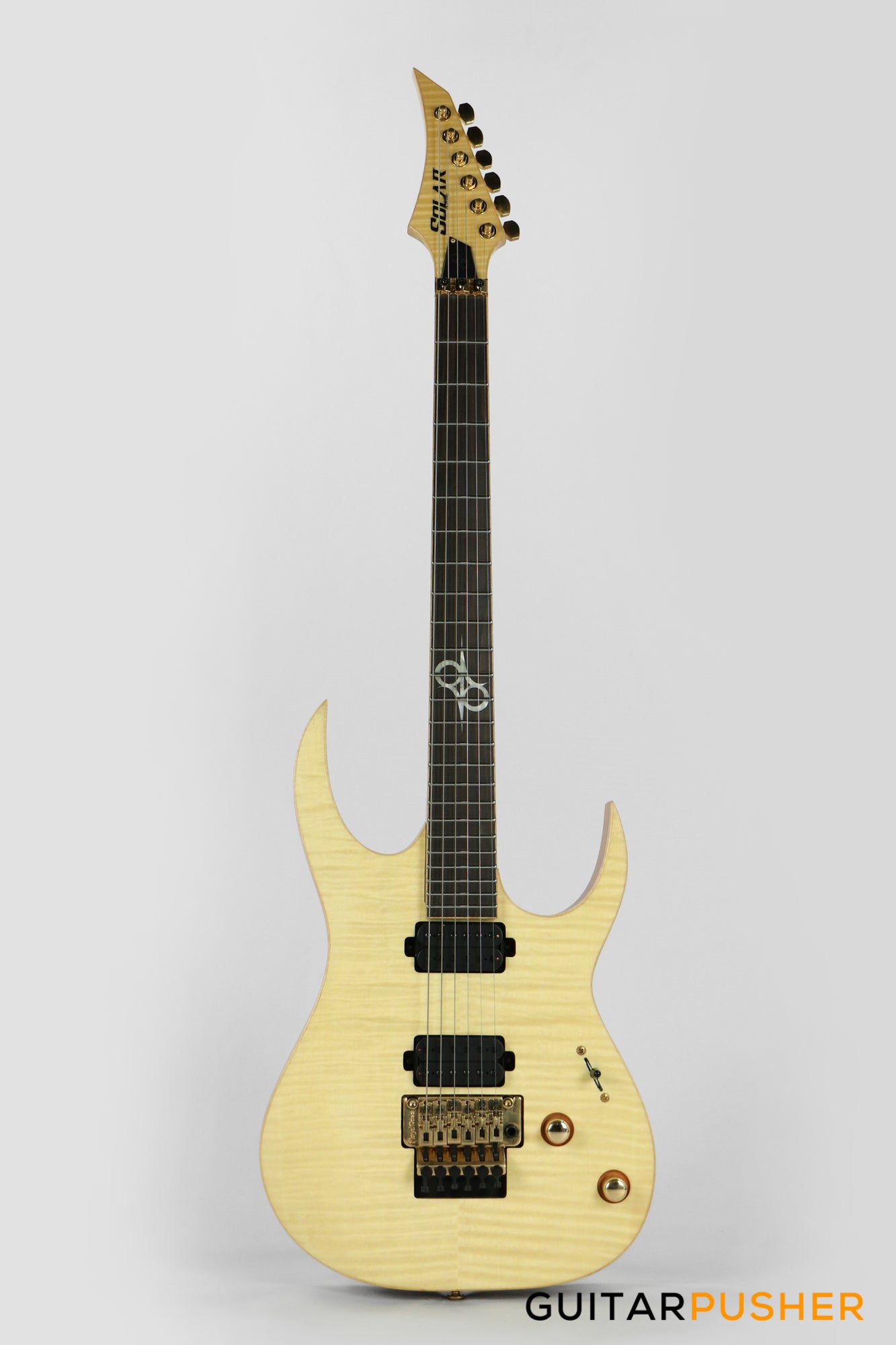 Solar Guitars SB1.6FRFM Flame Natural Matte Electric Guitar w/ Floyd Rose 1000