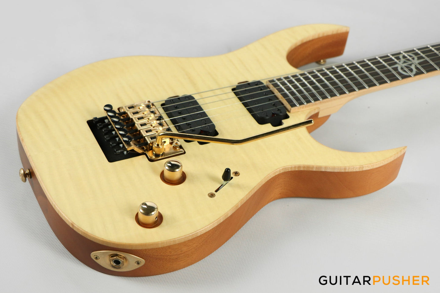 Solar Guitars SB1.6FRFM Flame Natural Matte Electric Guitar w/ Floyd Rose 1000