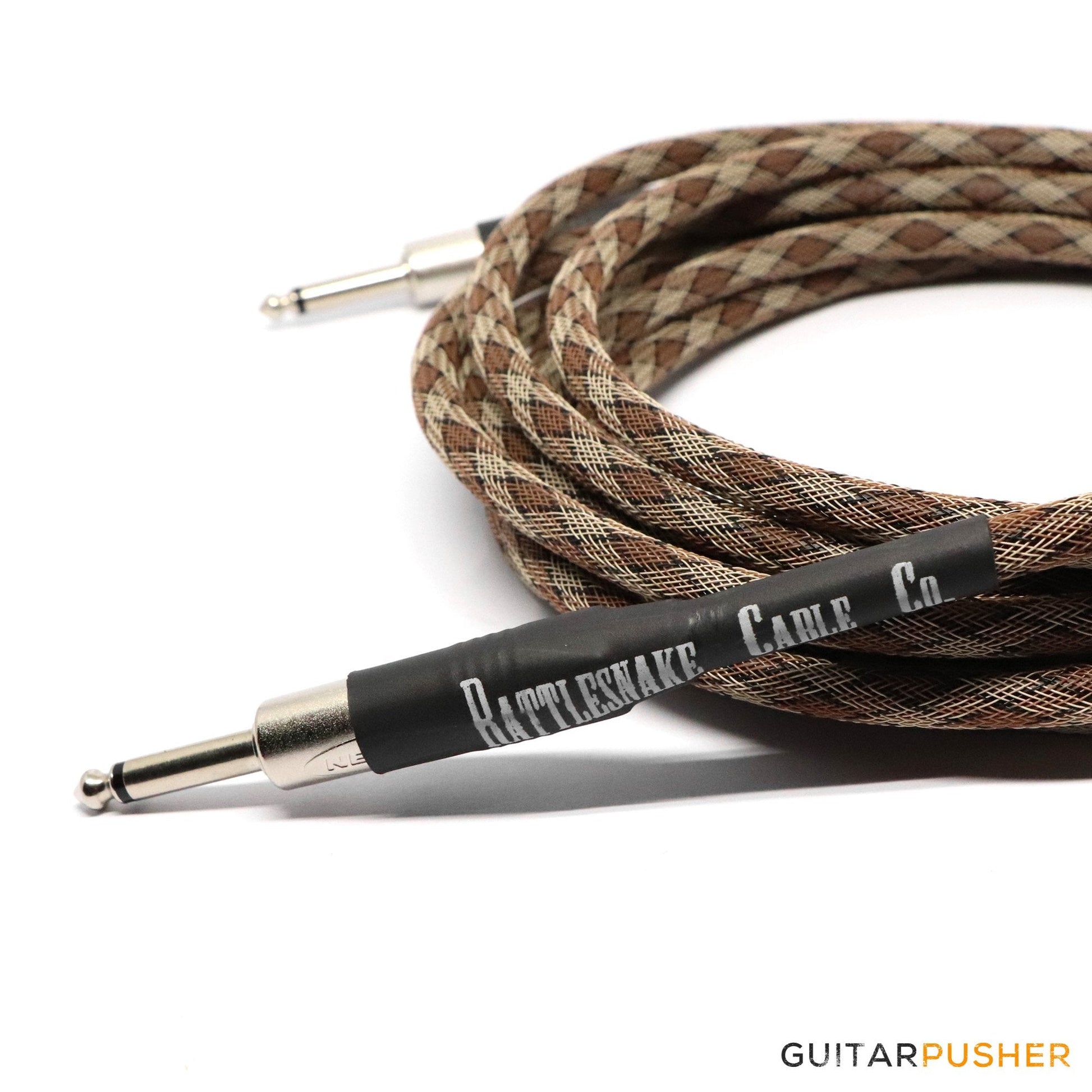 Rattlesnake Standard Instrument Cable - Straight to Straight Nickel Plugs - GuitarPusher