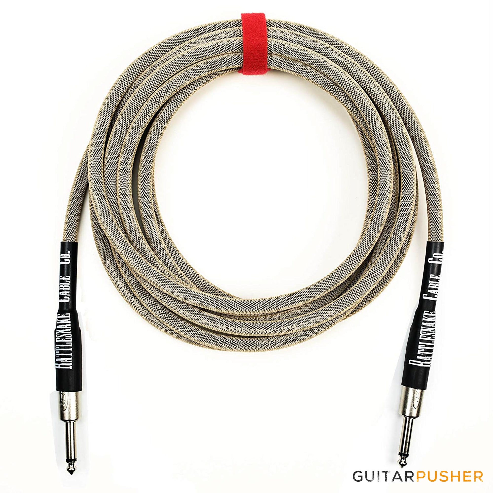 Rattlesnake Standard Instrument Cable - Straight to Straight Nickel Plugs - GuitarPusher