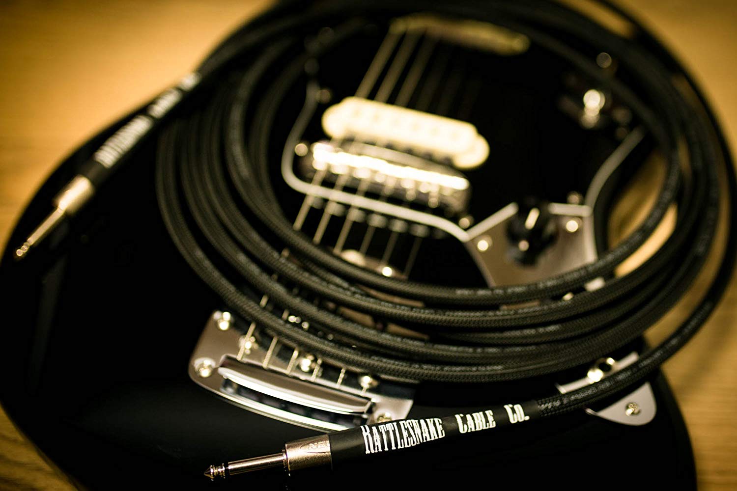 Rattlesnake Standard Instrument Cable - Straight to Straight Nickel Plugs - GuitarPusher