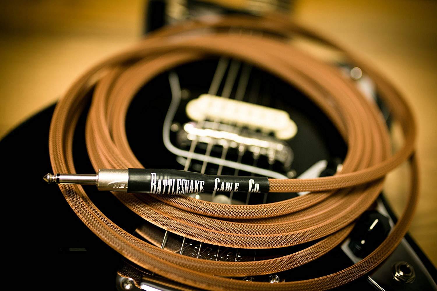 Rattlesnake Standard Instrument Cable - Straight to Straight Nickel Plugs - GuitarPusher