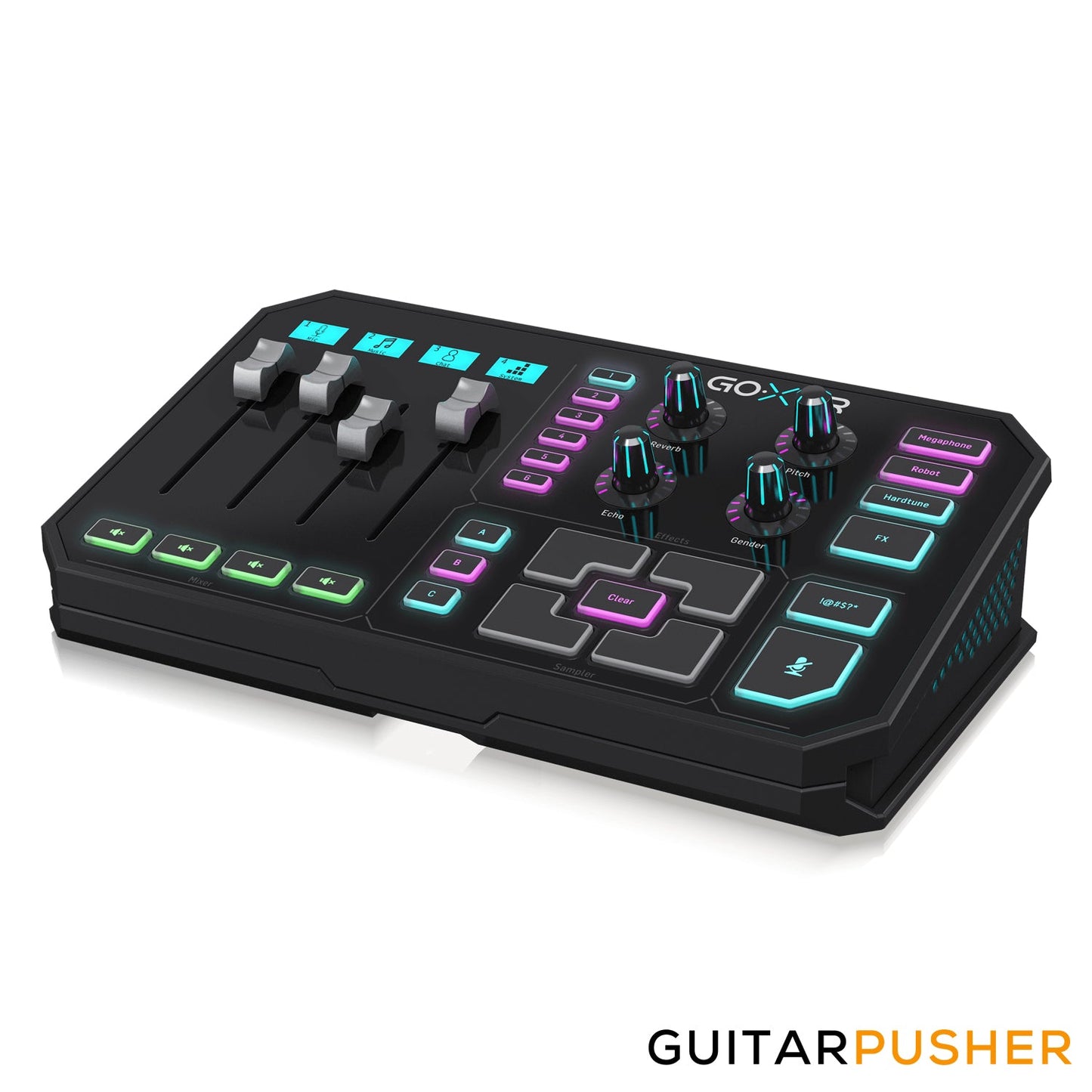 TC Helicon GO XLR Revolutionary Online Broadcaster Platform w/ 4-Channel Mixer, Motorized Faders, Sound Board & Vocal Effects