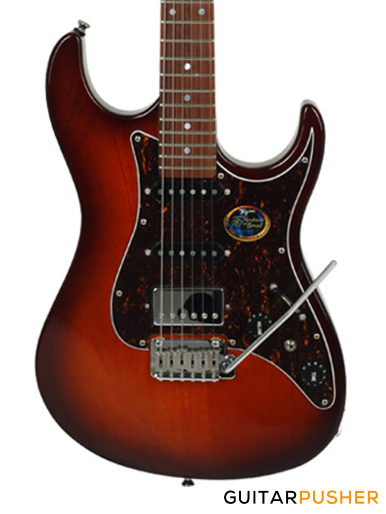 Tagima Brazil Series Stella HSS S Style Electric Guitar (Honeyburst) Rosewood Fingerboard/Tortoise Pickguard