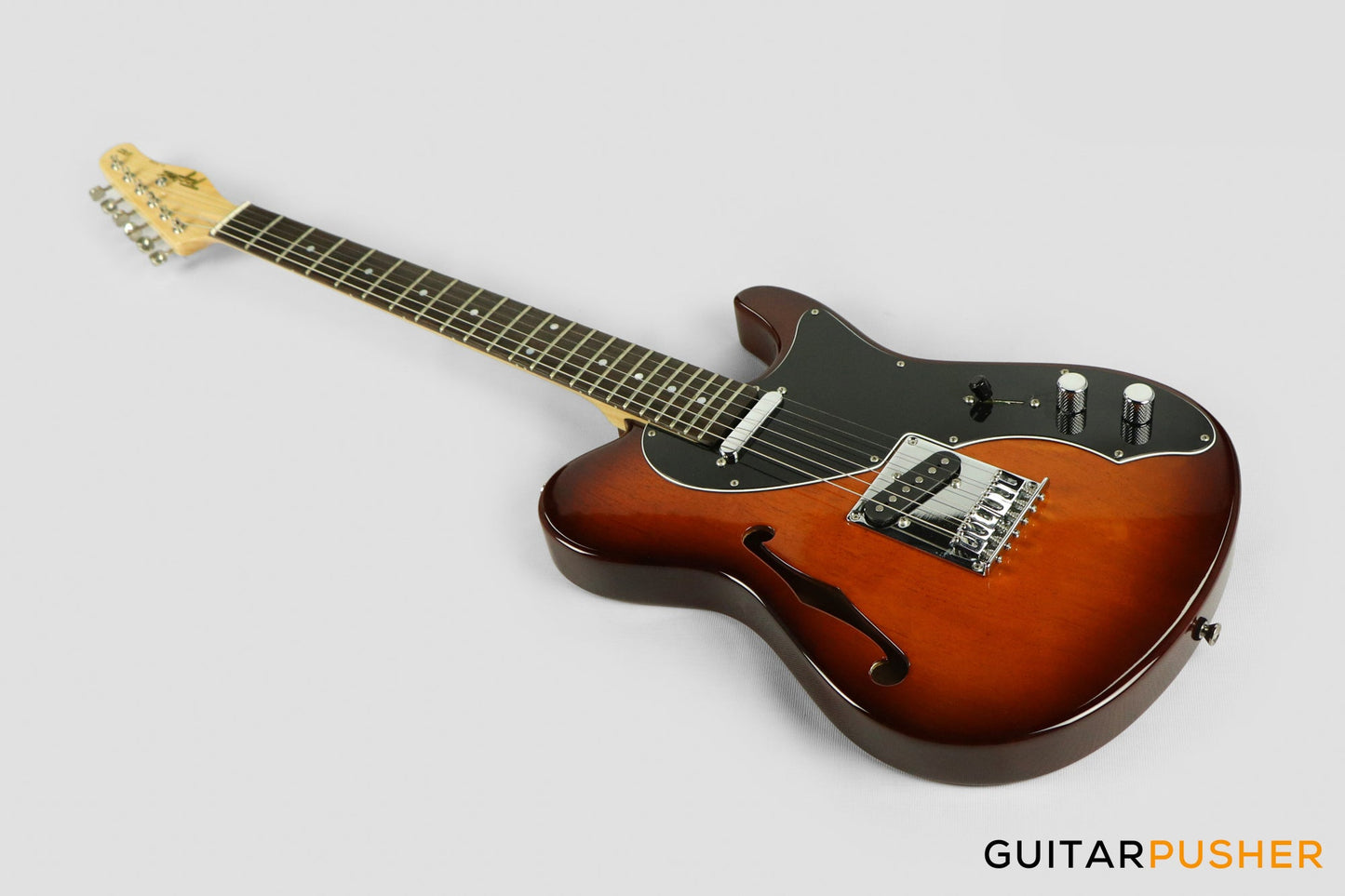 Tagima Brazil Series T-920 Semi-Hollow T-Style Electric Guitar (Honeyburst) Rosewood Fingerboard/Black Pickguard