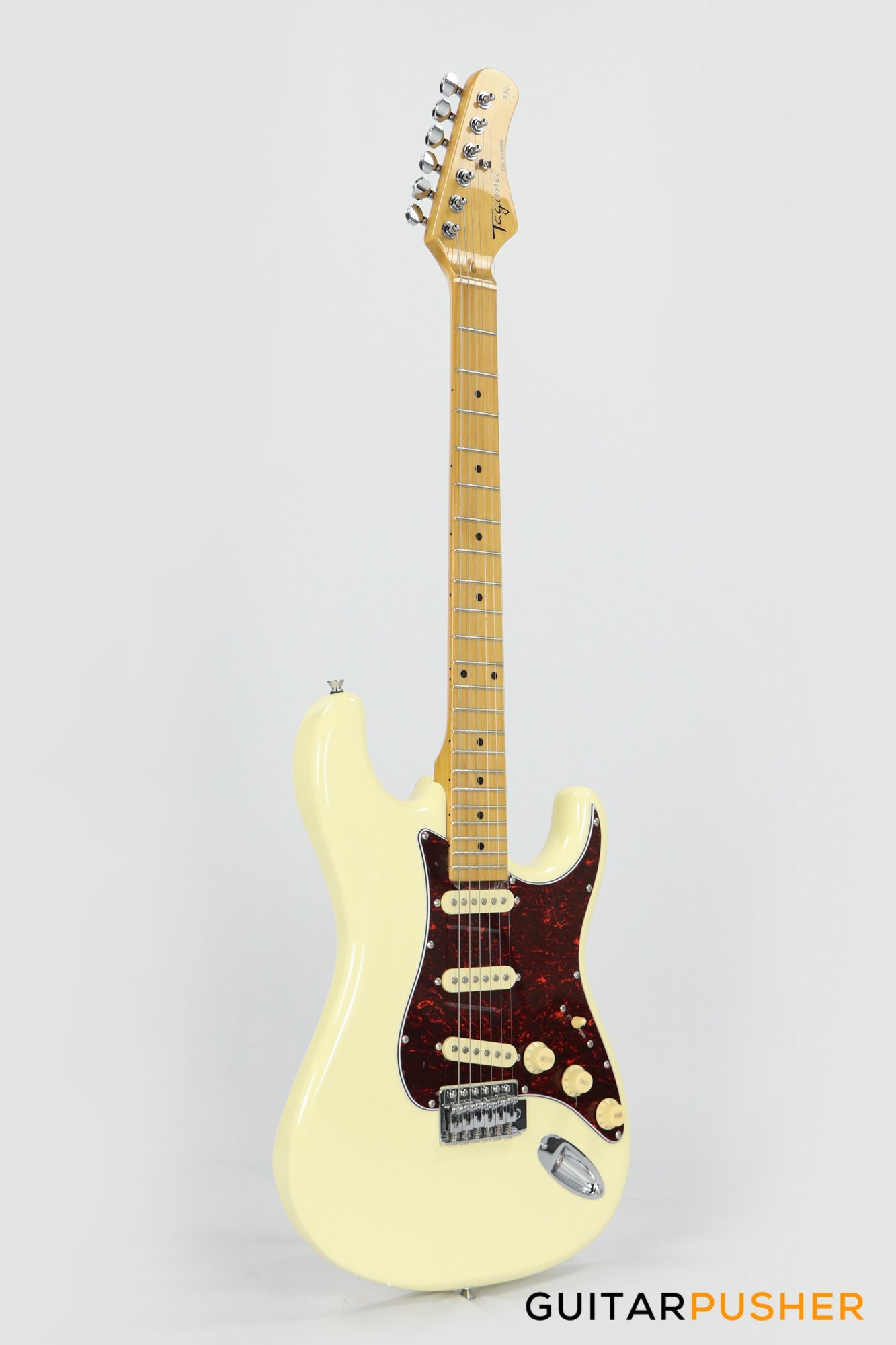 Tagima TG-530 S-Style Woodstock Series - Vintage White (Maple Fingerboard/Tortoise Shell Pickguard)
