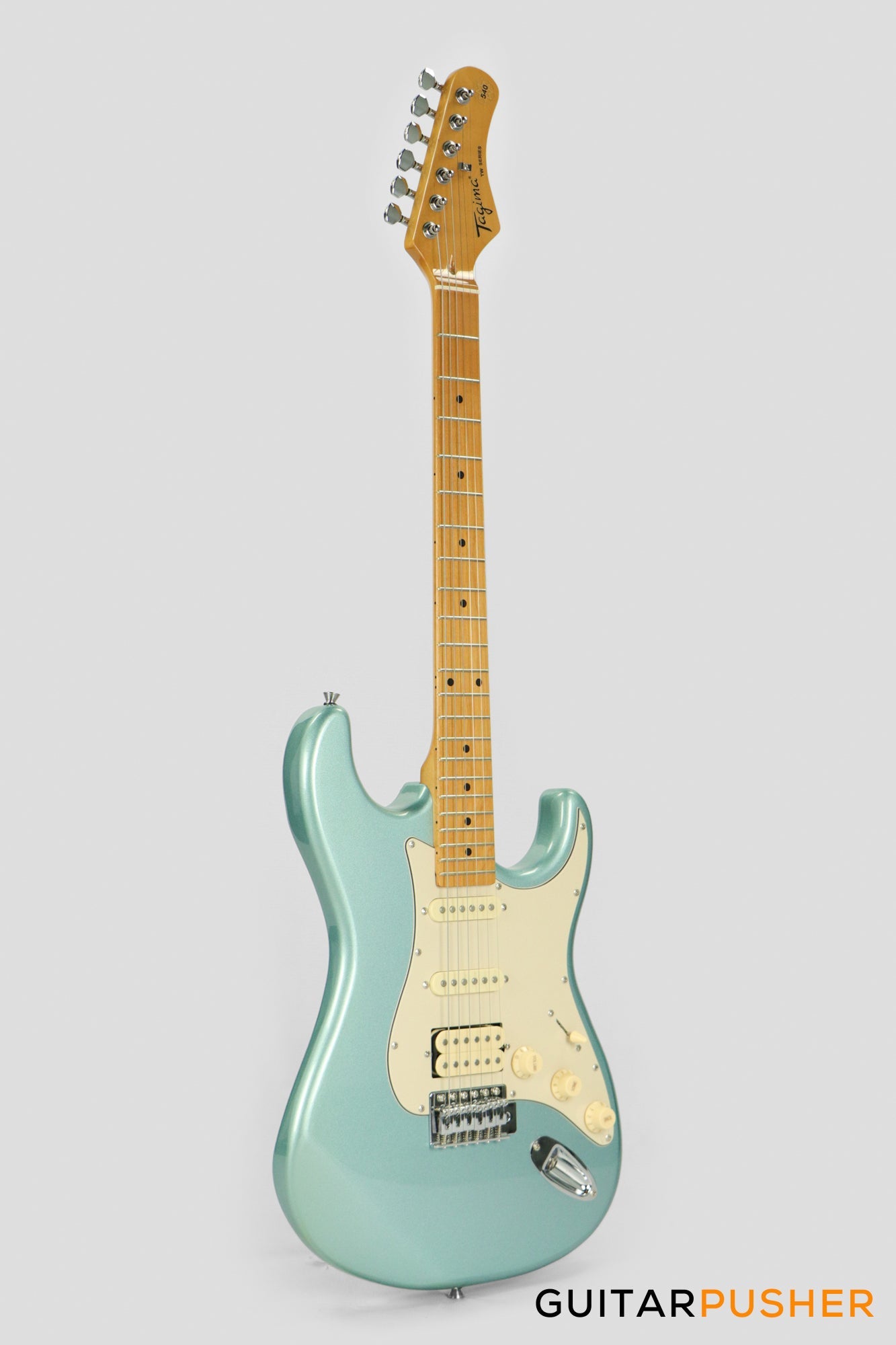 Tagima TG-540 HSS S-Style Woodstock Series - Lake Placid Blue (Maple Fingerboard/Alpine White Pickguard)