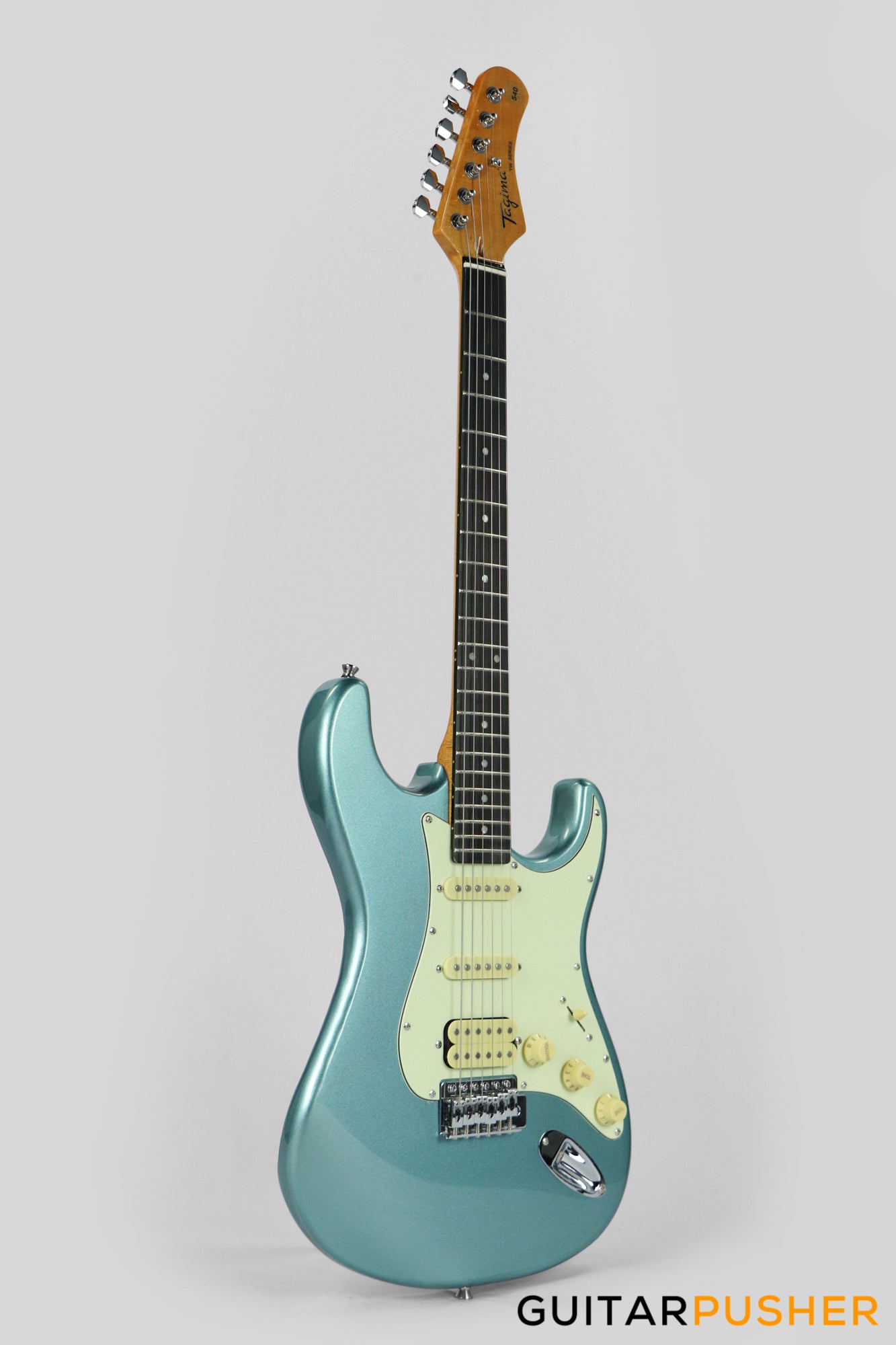 Tagima TG-540 HSS Stratocaster Woodstock Series - Lake Placid Blue (Ebony/Mint)