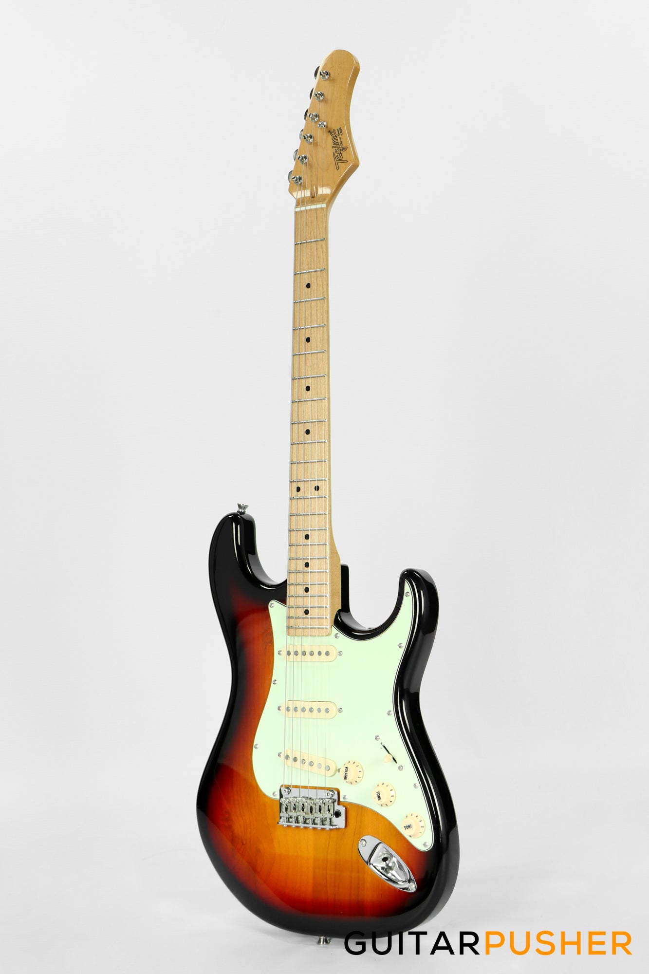 Tagima New T-635 Classic Series S Style Electric Guitar - Sunburst (Maple Fingerboard/Mint Green Pickguard)
