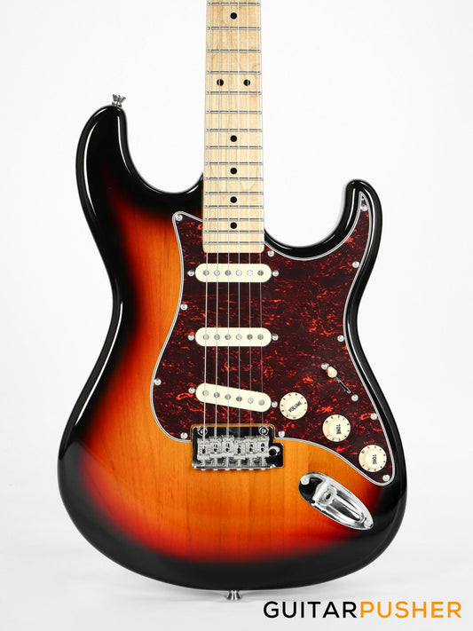 Tagima New T-635 Classic Series S Style Electric Guitar - Sunburst (Maple Fingerboard/Tortoise Shell Pickguard)